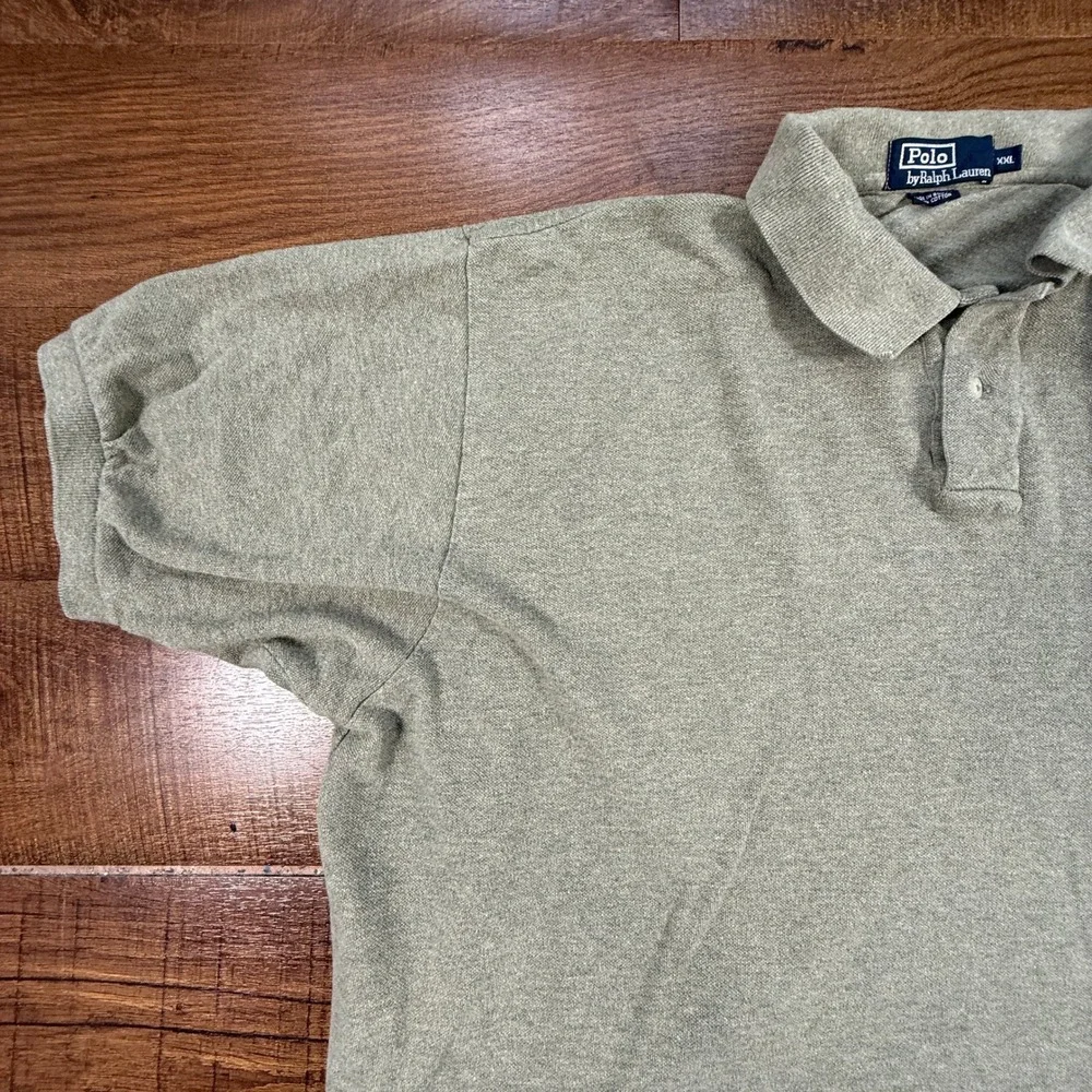 Polo Ralph Lauren Polo Shirt Mens XXL Sage Green Short Sleeve Cotton Pique Logo